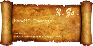 Manó Zsanett névjegykártya