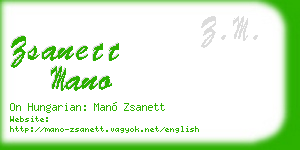 zsanett mano business card